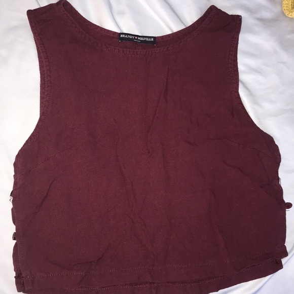 Brandy Melville burgundy tank - Picture 1 of 3